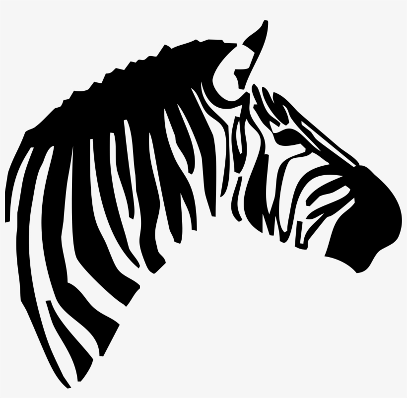 Big Image - Zebra Head Clipart, transparent png