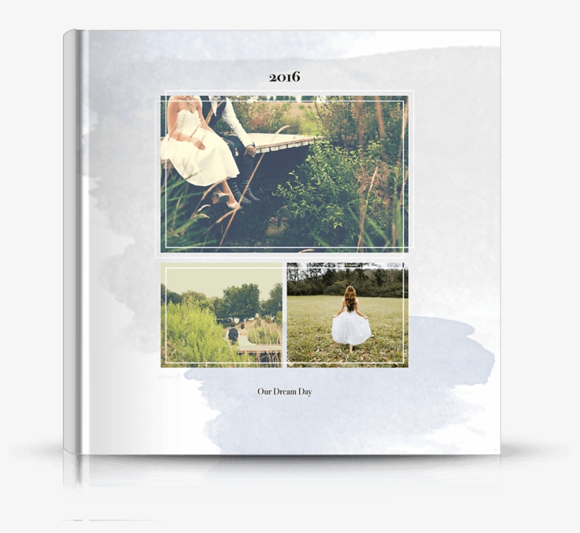 Front Photo Book Cover Designed For Engagements And - Wexel Art Double Panel Floating Picture Frame, transparent png