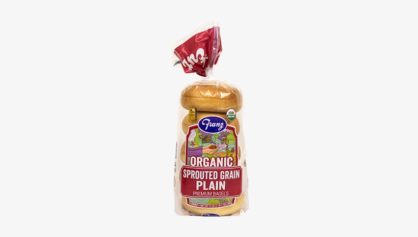 Organic Sprouted Grain Plain Bagels - Bagel, transparent png