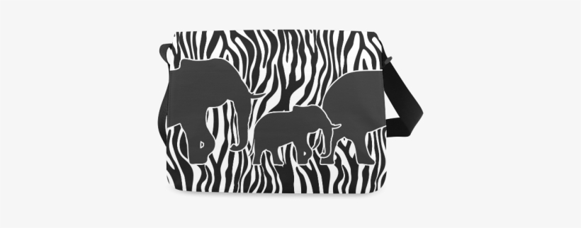 Elephants To Zebra Stripes Black & White Messenger - Interestprint Personalized Backpack Elephants To Zebra, transparent png