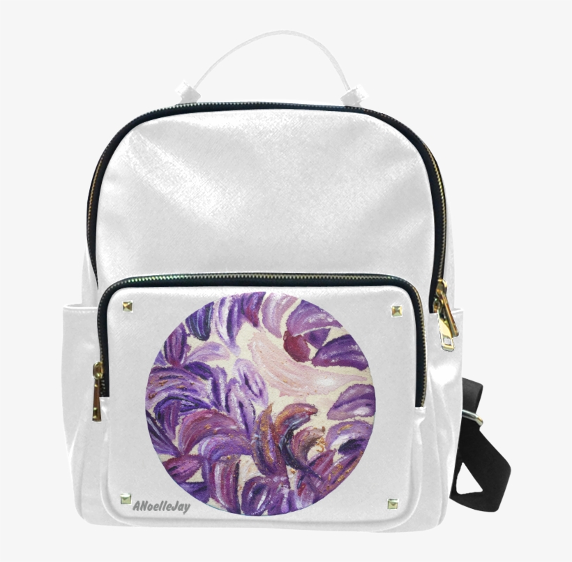 Purple Leaves With Gold Flakes Campus Backpack/small - Purple Leaves With Gold Flakes Backpack By Anoellejay, transparent png
