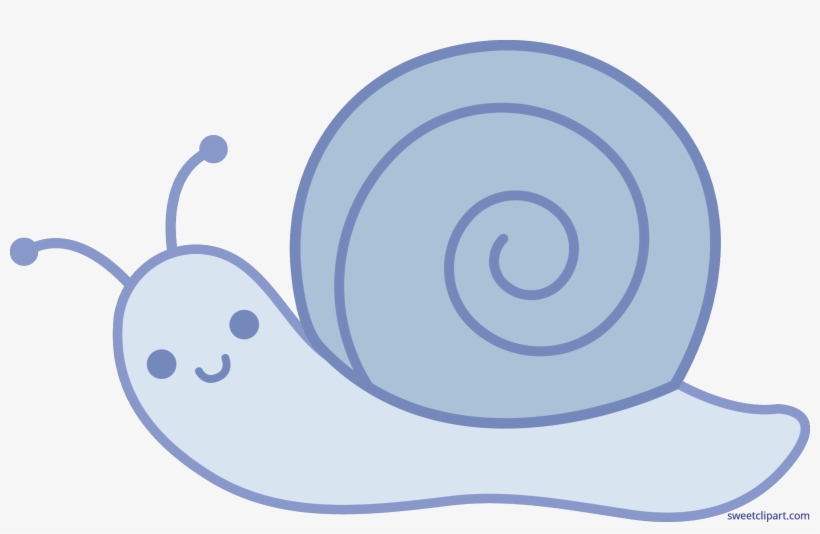Snail Cute Blue Clip Art - Snail Clipart Coloring, transparent png