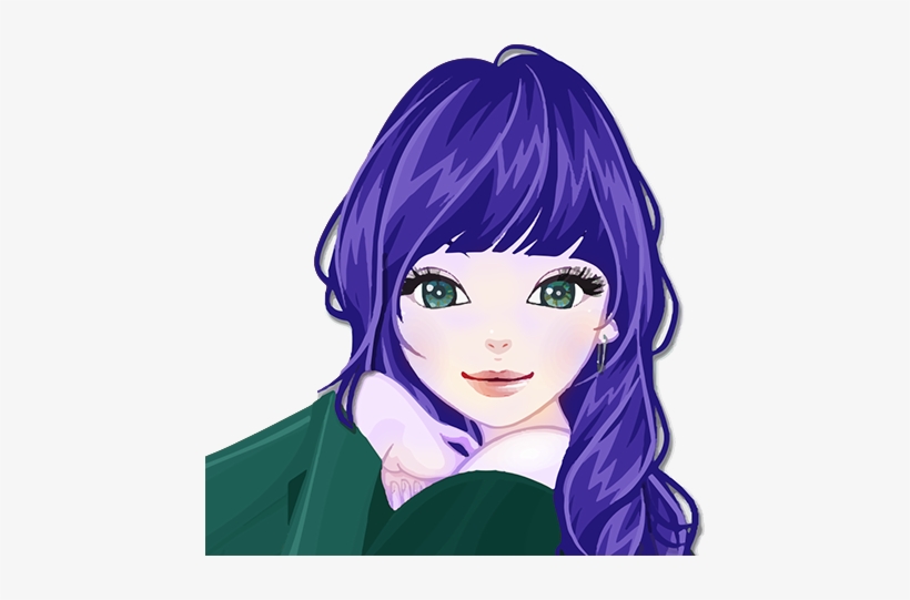 Blue Hair Girl - Coloring Books For Girls: Stress Relief Coloring Book:, transparent png