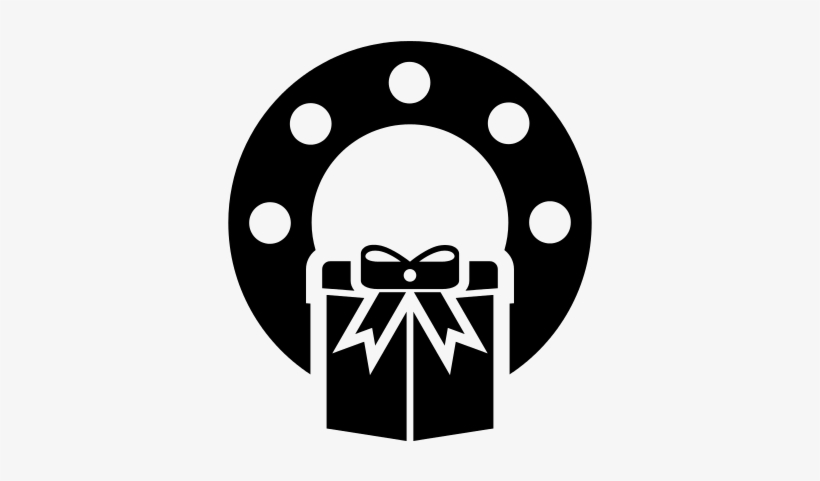Christmas Wreath And Gift Box Vector - Christmas Day, transparent png