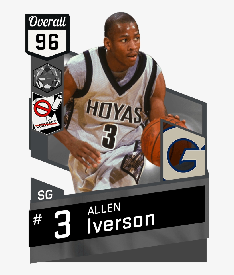 Mtdb Nba 2k17 - Allen Iverson Nba 2k17, transparent png