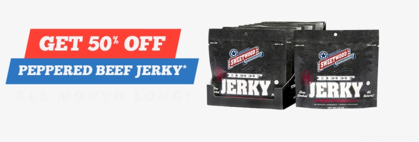 Banner Peppered Sale - Sweet Wood Cattle Co. Naural Jerky - Teriyaki 2oz, transparent png