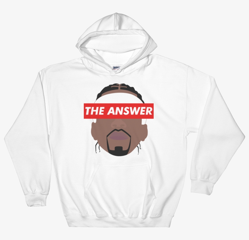 Allen Iverson Hoodie White / S - Hoodie, transparent png