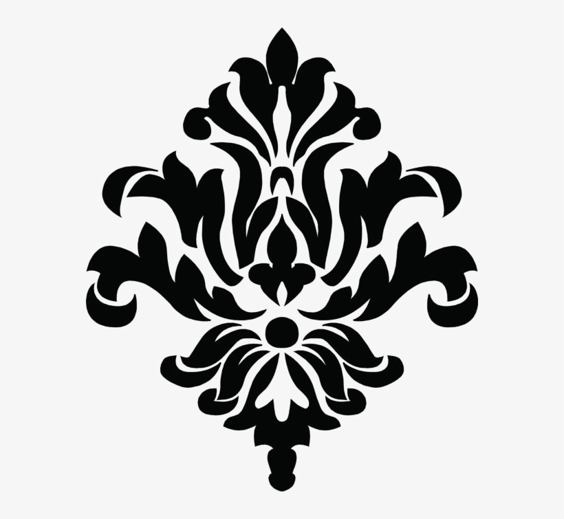 Damask Png Pic - Gold Damask Clip Art, transparent png