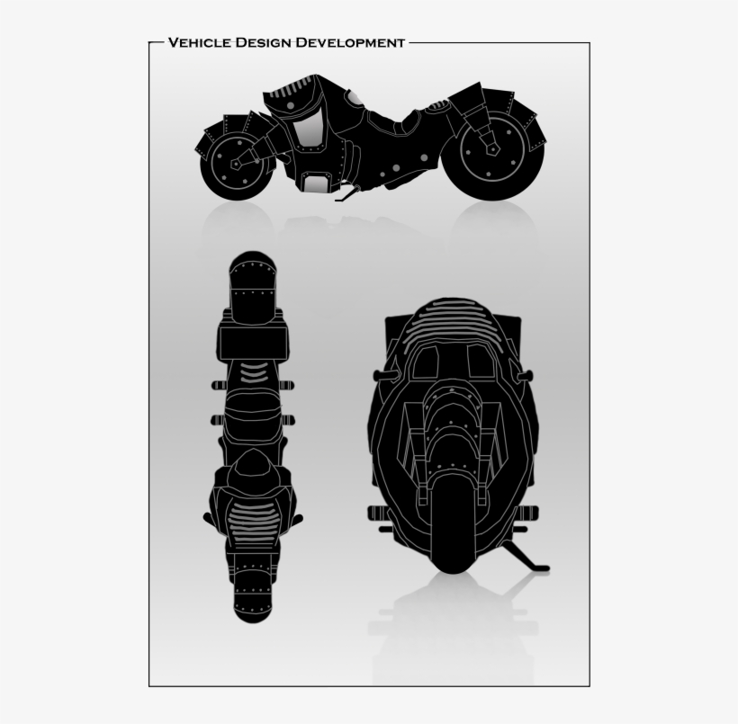 This Silhouette And Sketch Formed The Outline Of My - Motorcycle, transparent png