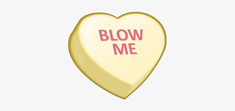 Blow Me Candy Heart - Design, transparent png