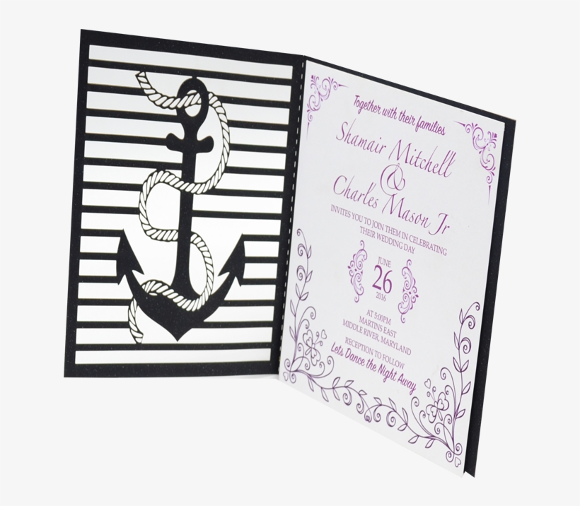 Unique Designs Lace Satin Ribbon Tamil Wedding Invitation - Paper, transparent png