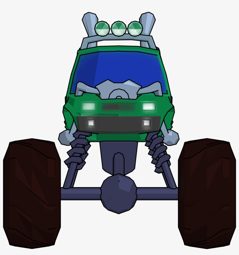 Monster Truck Cartoon Png Clipart Picture Front View - Portable Network Graphics, transparent png