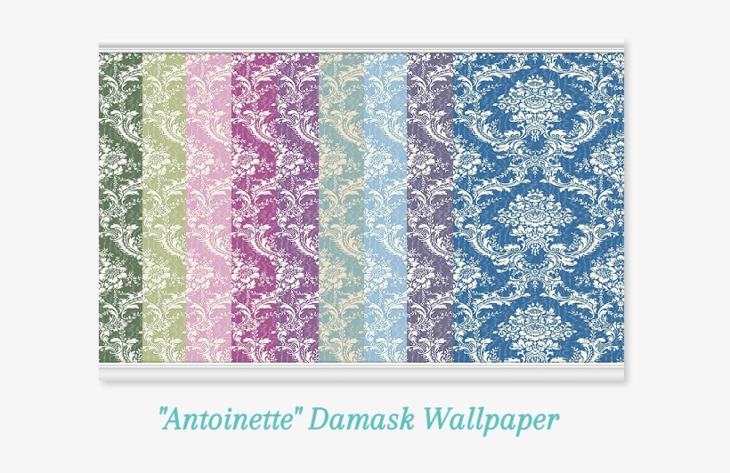 Antoinette Damask Wallpaper - Retro Style, transparent png