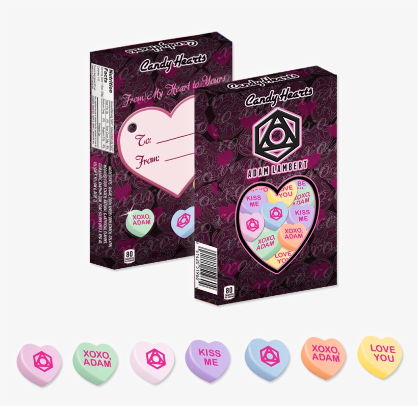 Adam Lambert Candy Hearts - Sweethearts, transparent png