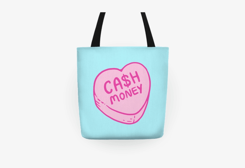 Cash Money Candy Heart Tote - Tote Bag, transparent png