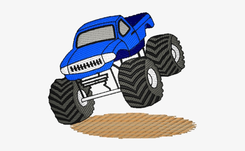 Monstertruck - Like Big Trucks Embroidery Design, transparent png
