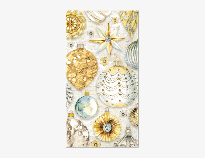 Golden Glow Holiday Guest Towels - Golden By Punch Studio - Golden Glow Metallic Continuous, transparent png
