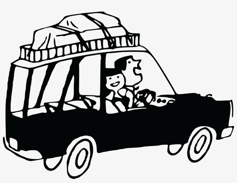 Road Trip Png Black And White Transparent Road Trip - Clip Art Road Trip, transparent png