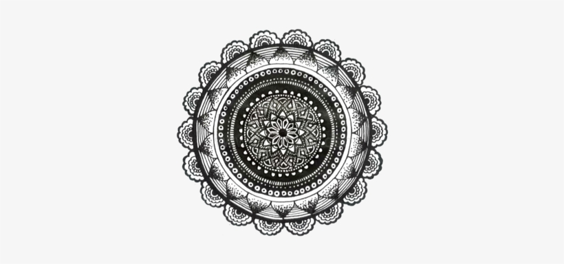 Black And White Mandala - Circle, transparent png