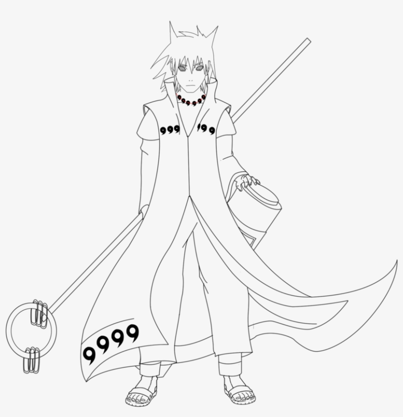 28 Collection Of Drawing Obito Rikudo Line Art 894x894 Png