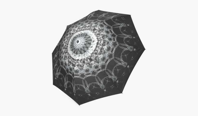 White Mandala Umbrella Foldable Umbrella - Weiße Mandala Rundes Keramik Ornament, transparent png