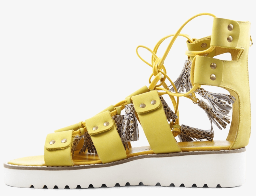 Sandals Celia 20 Nubuk Golden Glow Tassel Snake Dagget - Melvin & Hamilton Damen Celia 20 Riemchensandalen, transparent png