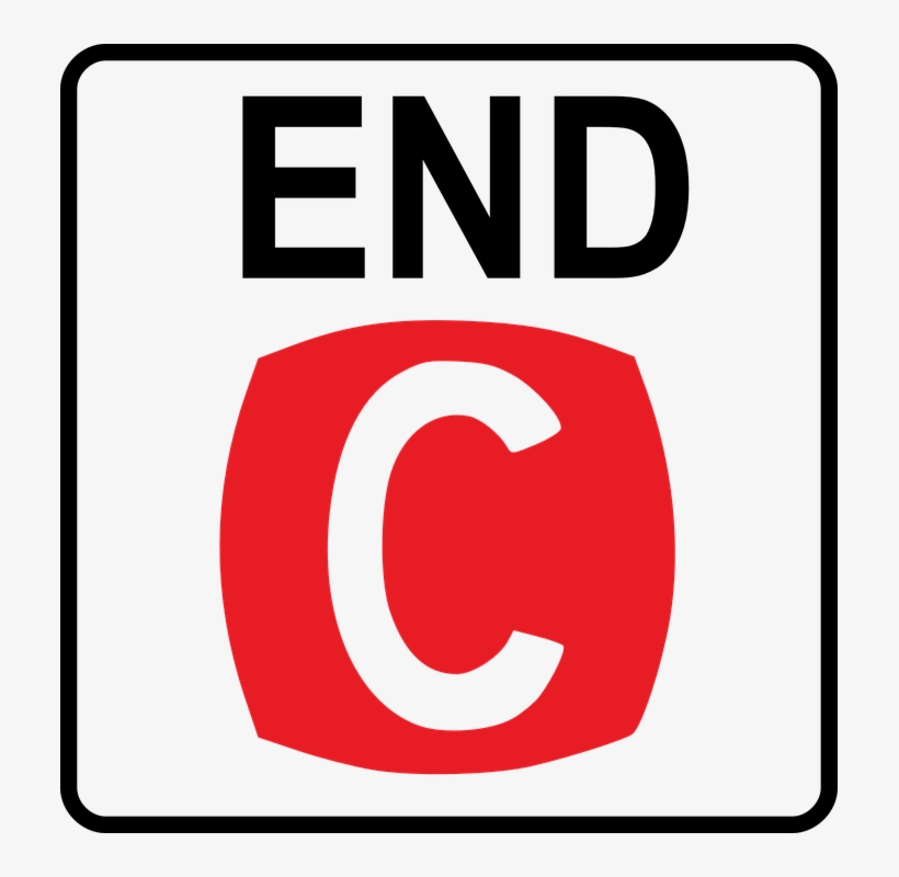 Clearway Ends Road - Clip Art, transparent png