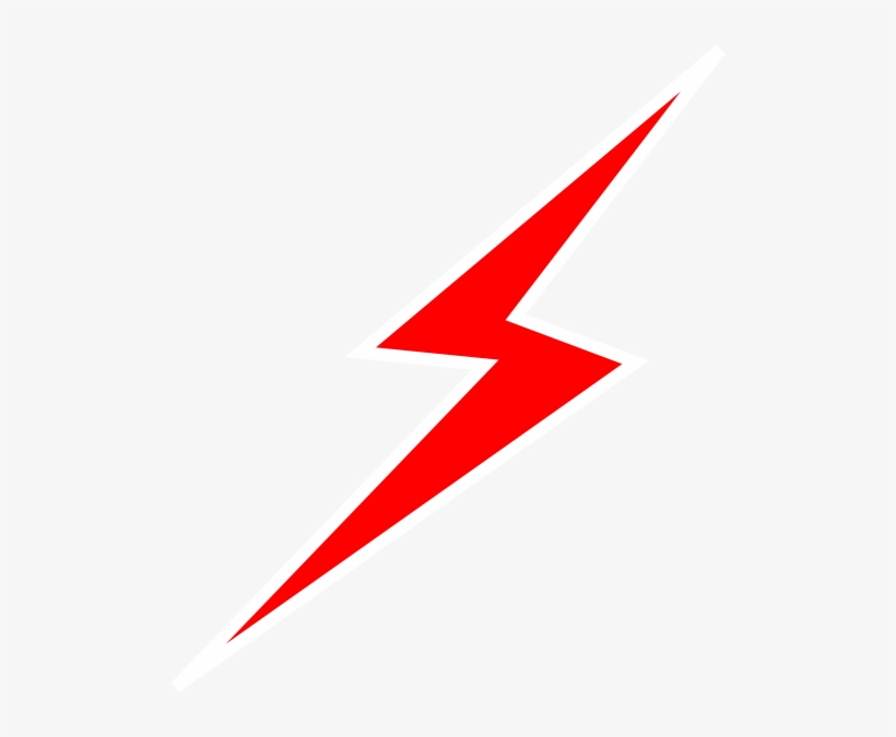 Red Lightening Bolt Hi Right - Graphics, transparent png