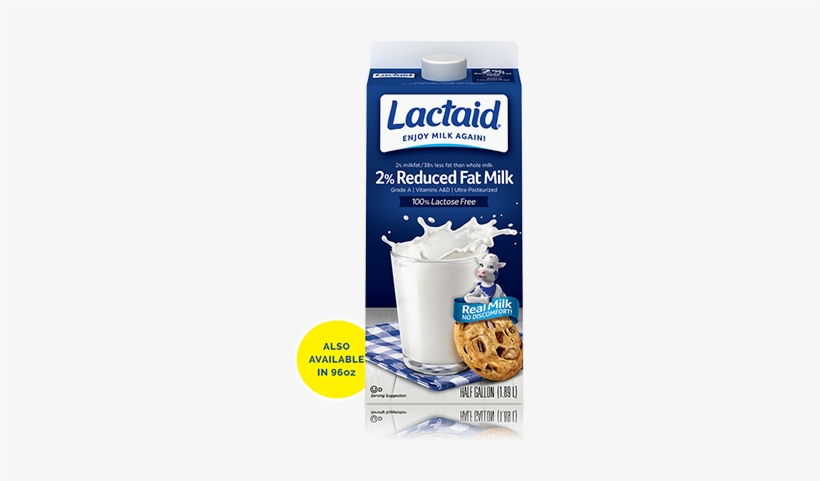 Lactaid® Reduced Fat 2% Milk - Lactaid Milk 1%, transparent png