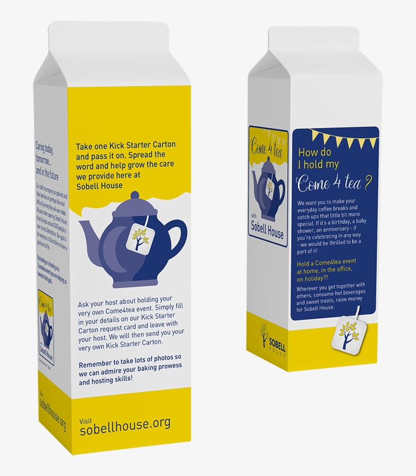 Sobell Milk Carton Mockup For Marketing Landing Page - Carton, transparent png