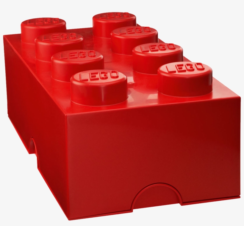 Free Download Red - Lego Storage Brick 8 (red), transparent png