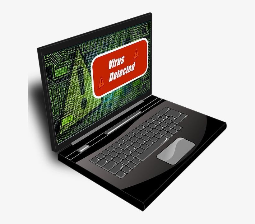 Virus & Malware Removal - Laptop Clip Art, transparent png