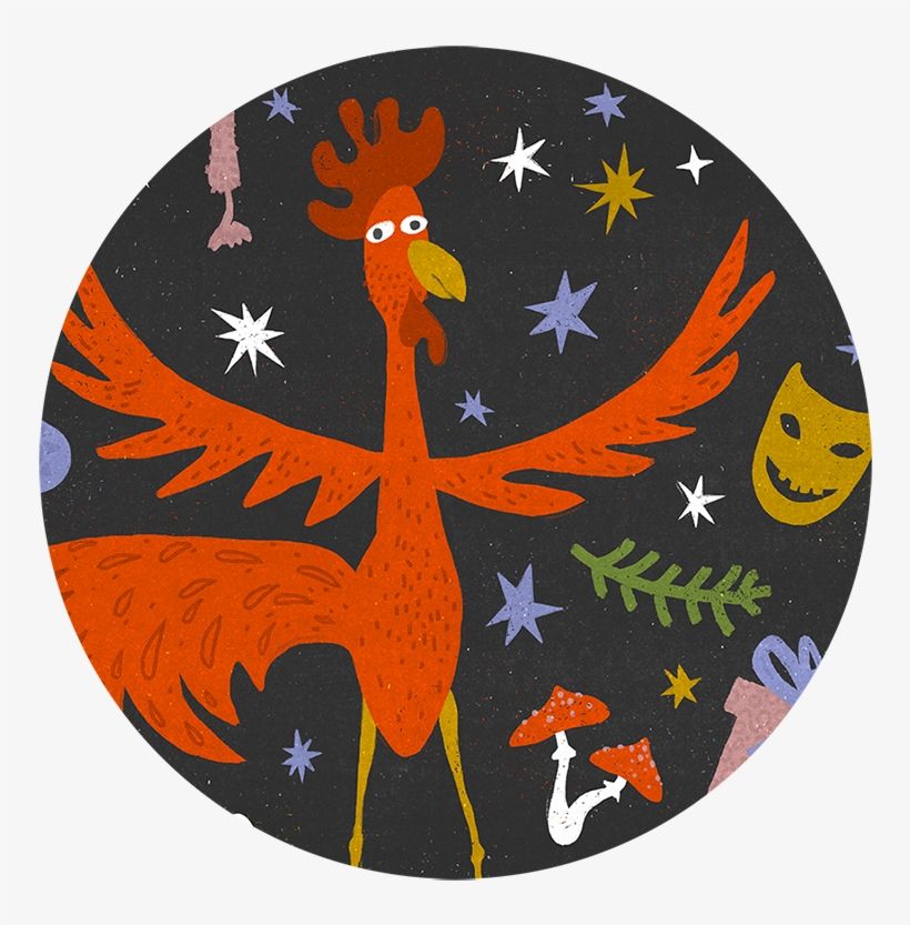 A New Year Postcard/poster/calendar For The Red Rooster - Red Rooster, transparent png