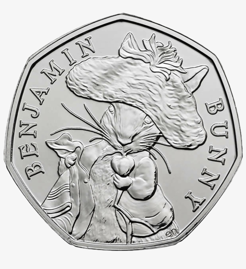 Hover To Zoom - Benjamin Bunny 50 Pence, transparent png