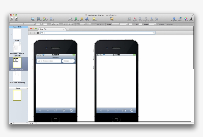 Browser Chrome Template Apple Keynote - Keynote Iphone Template, transparent png