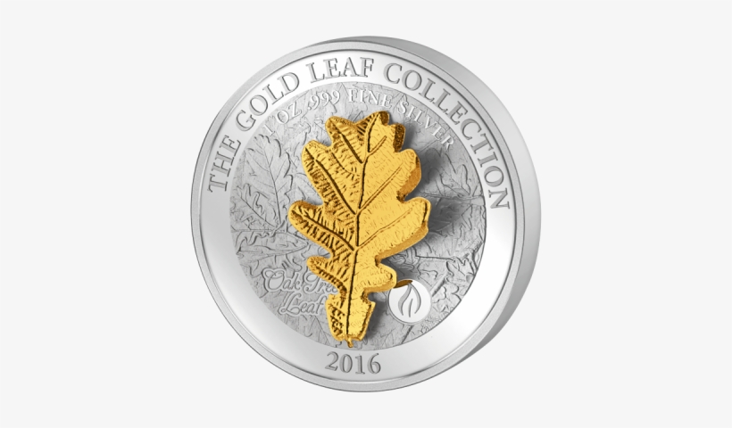 Samoa 2016 5$ Oak Leaf 3d Gold Leaves 1 Oz Proof Silver - Gold Leaf Collection 2017, transparent png