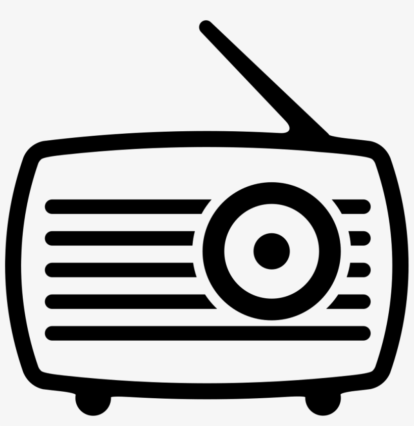Old Radio With Antenna Comments - Outline Pic Of Radio, transparent png
