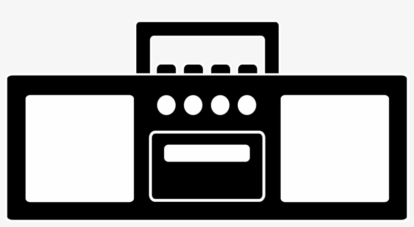 Graphic Royalty Free Black Silhouette Free Clip Art - Radio Silhouette Png, transparent png