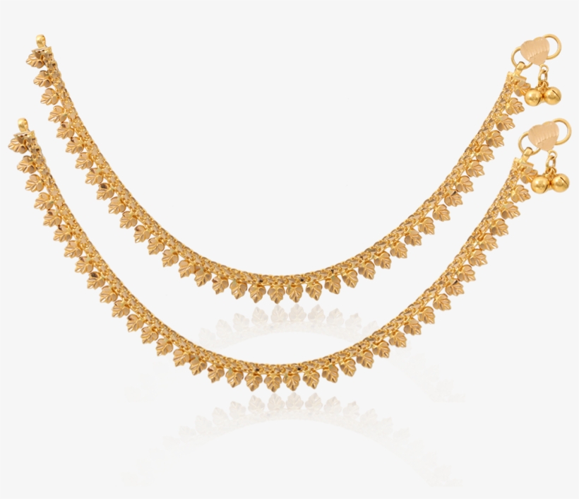 Glorious Gold Leaves Anklet - Red Stone Necklace And Earring Set, transparent png