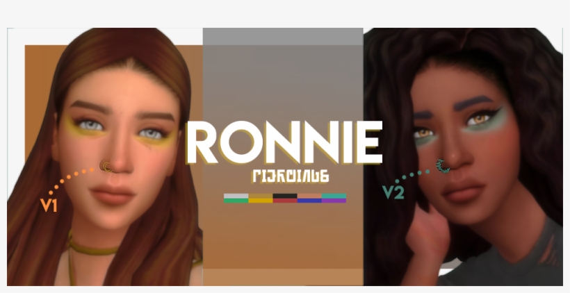 Piercingshere They Are Two Nose Piercings That Fit - Ts4 Sliders, transparent png