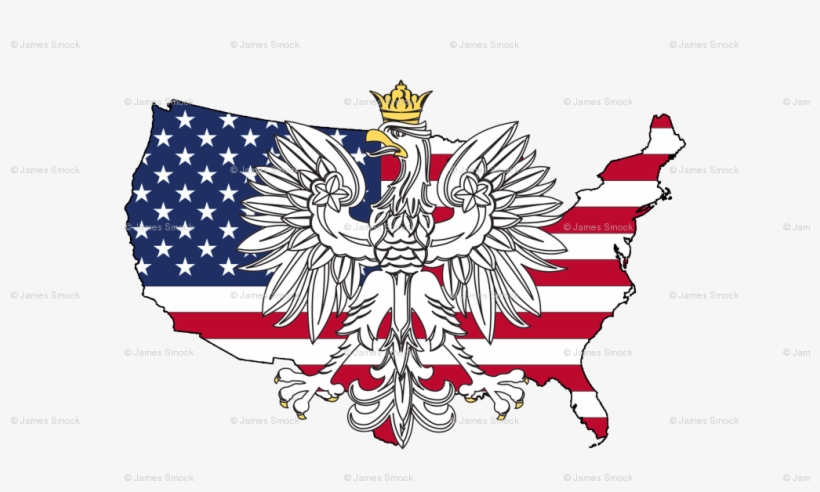 Polish American Map Throw Blanket, transparent png