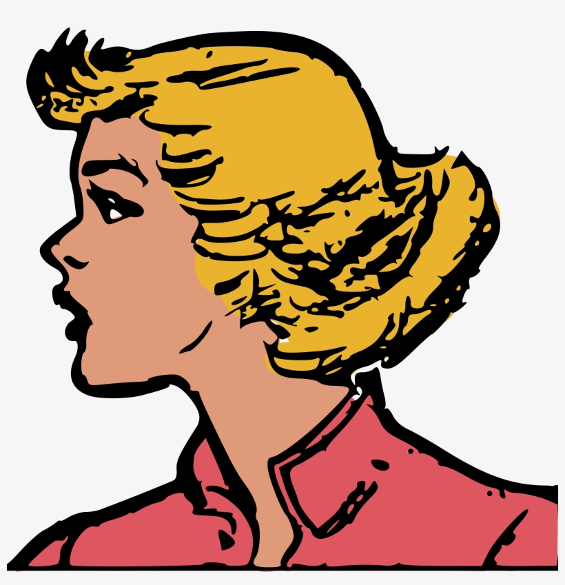 This Free Icons Png Design Of Retro Woman Head, transparent png