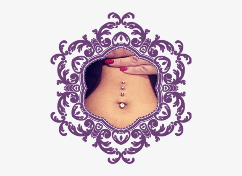 Belly Piercing - Png Round Border Vector Wedding, transparent png