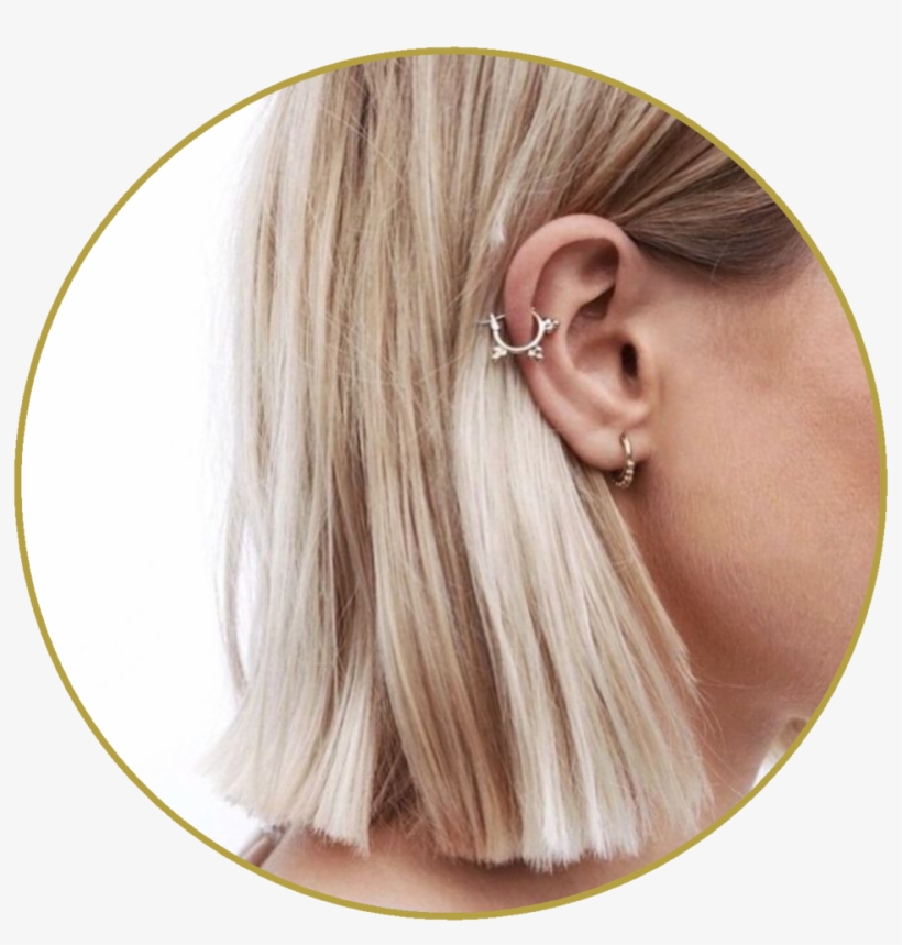 Body Piercing - Aesthetic Blond Hair, transparent png