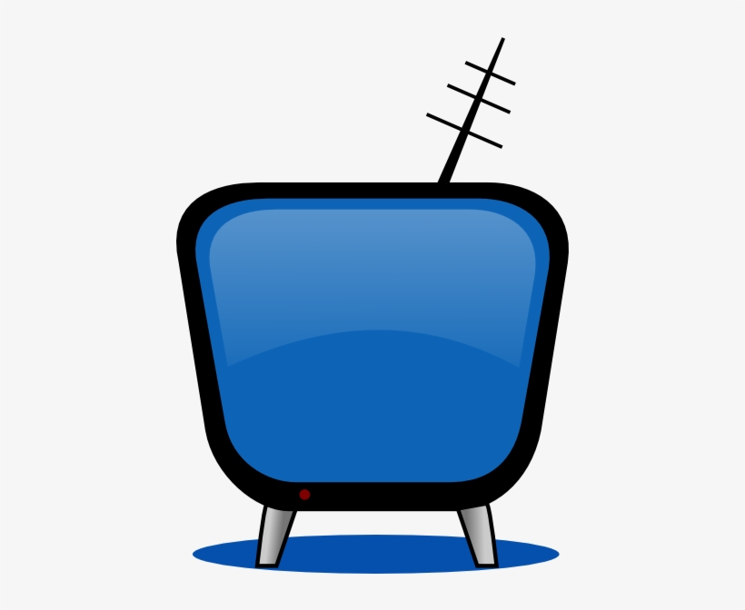 Retro Tv Blue Svg Clip Arts 432 X 592 Px, transparent png