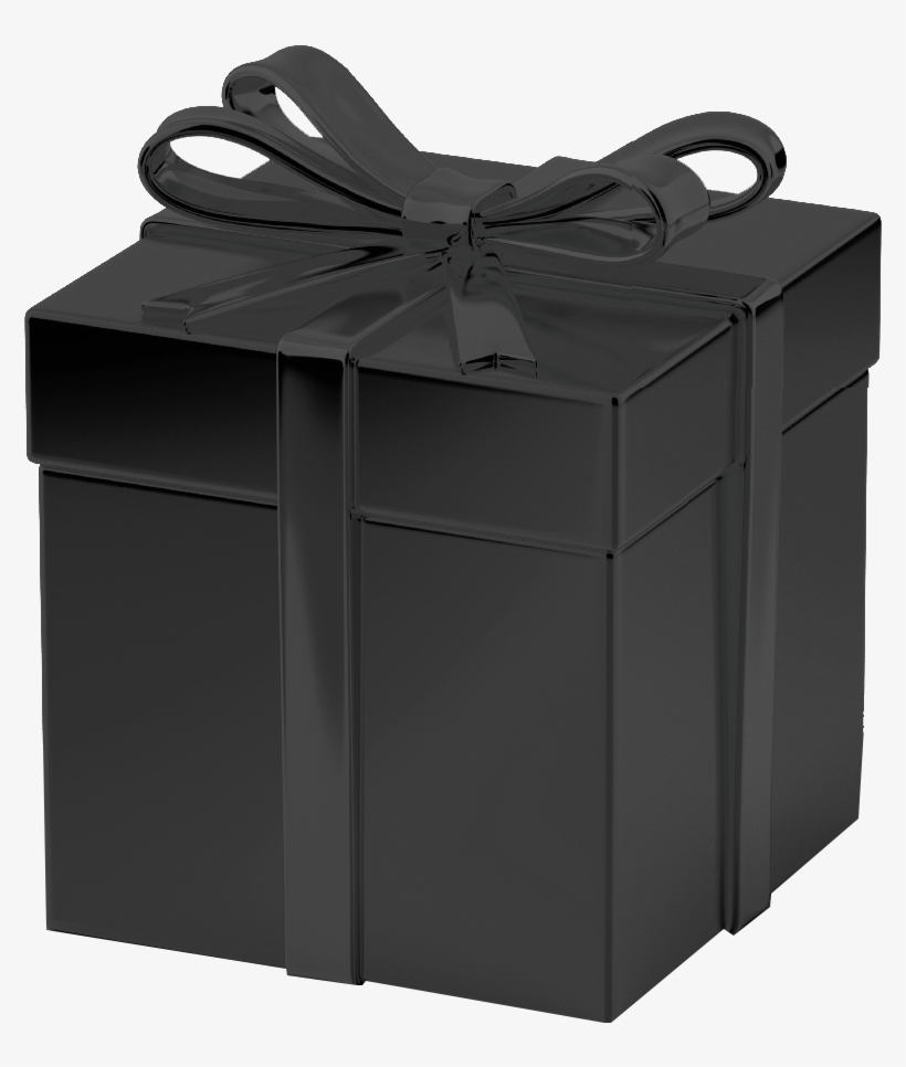 Black Gift Box Transparent Background, transparent png
