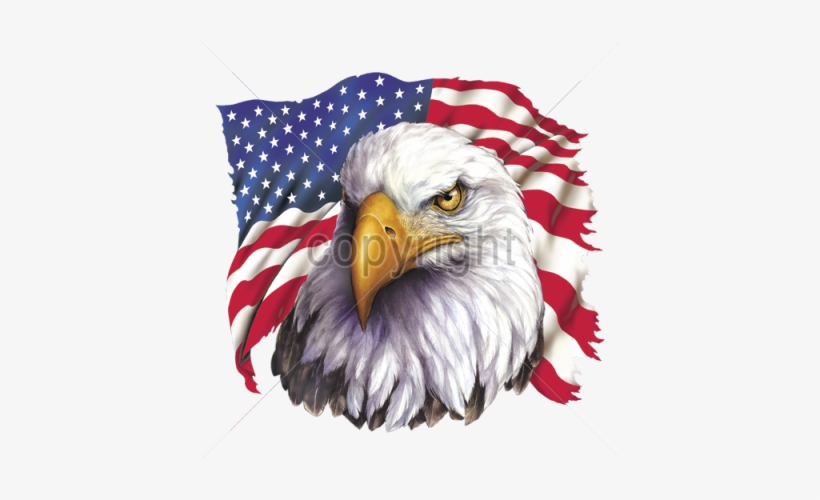 X With Flag America Plastisol Transfer - American Eagle Flag Png, transparent png