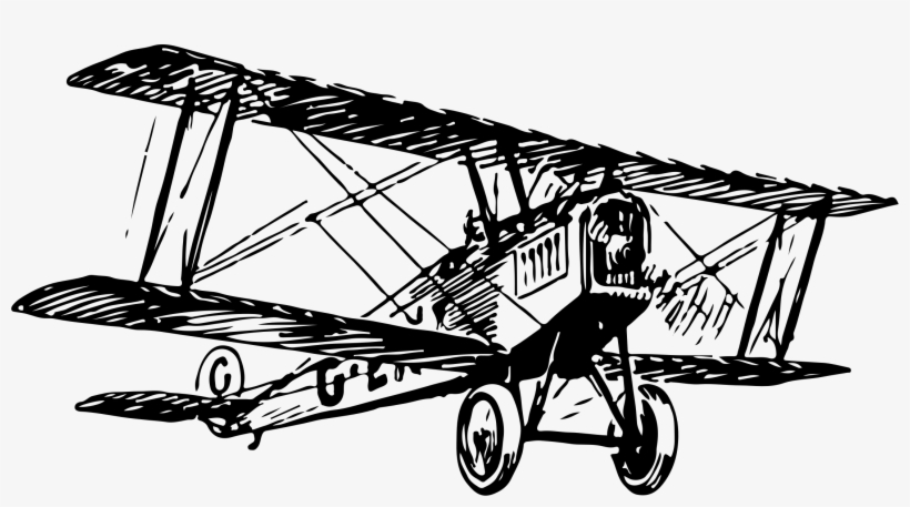Big Image - Biplane Sketch, transparent png