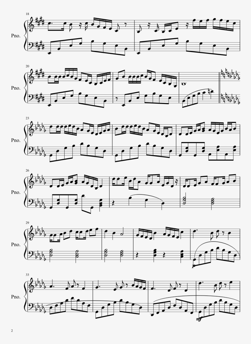 Fortune Cookie Sheet Music 2 Of 3 Pages Fortune Cookie Piano Sheet