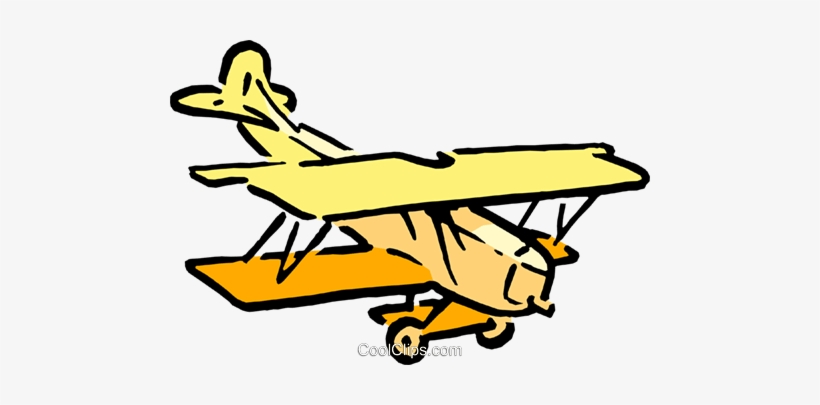 Cartoon Biplane Royalty Free Vector Clip Art Illustration - Aereo Gif, transparent png
